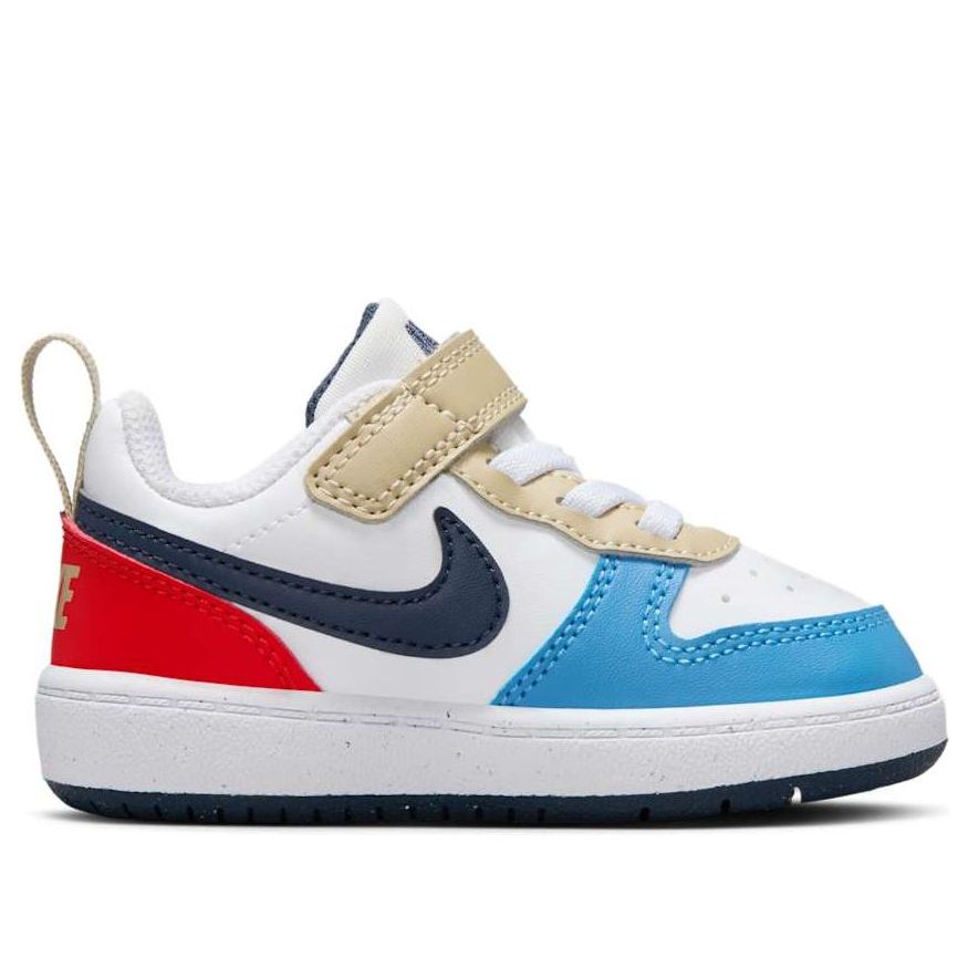 (TD) Nike Court Borough Low Recraft 'White Thunder Blue Light Crimson' DV5458-124