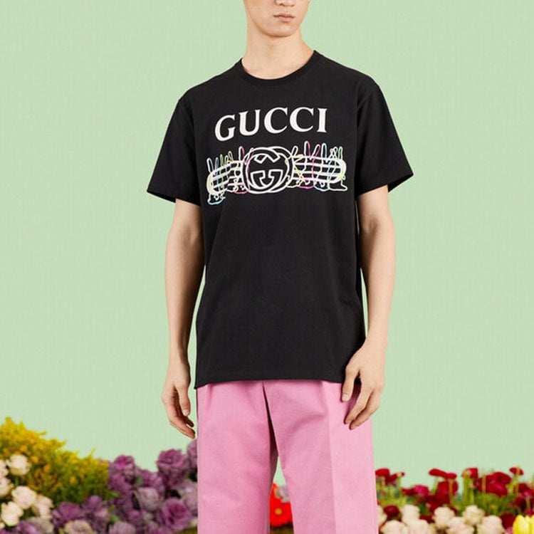 GUCCI SS23 Cotton jersey T-shirt 'Black' 548334-XJE8U-1082