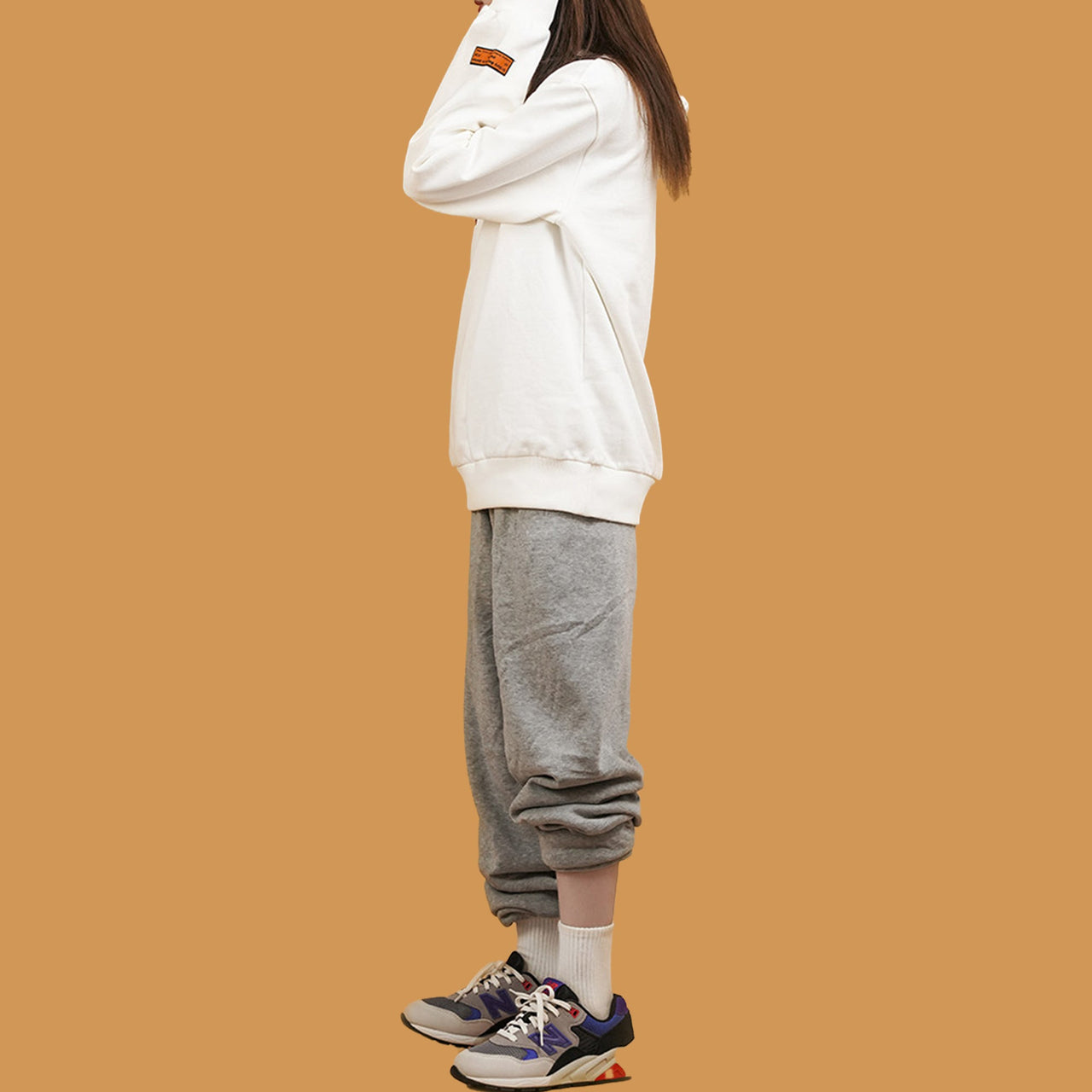 New Balance hooded Casual Pullover Couple Style White NCA34013-IV