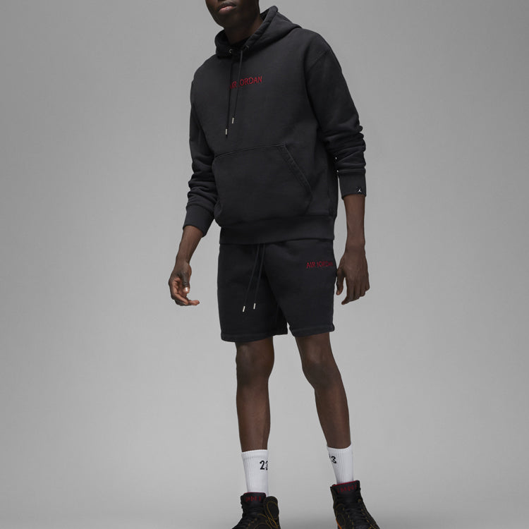 Air Jordan Wordmark Fleece Hoodie 'Black' DV6464-010