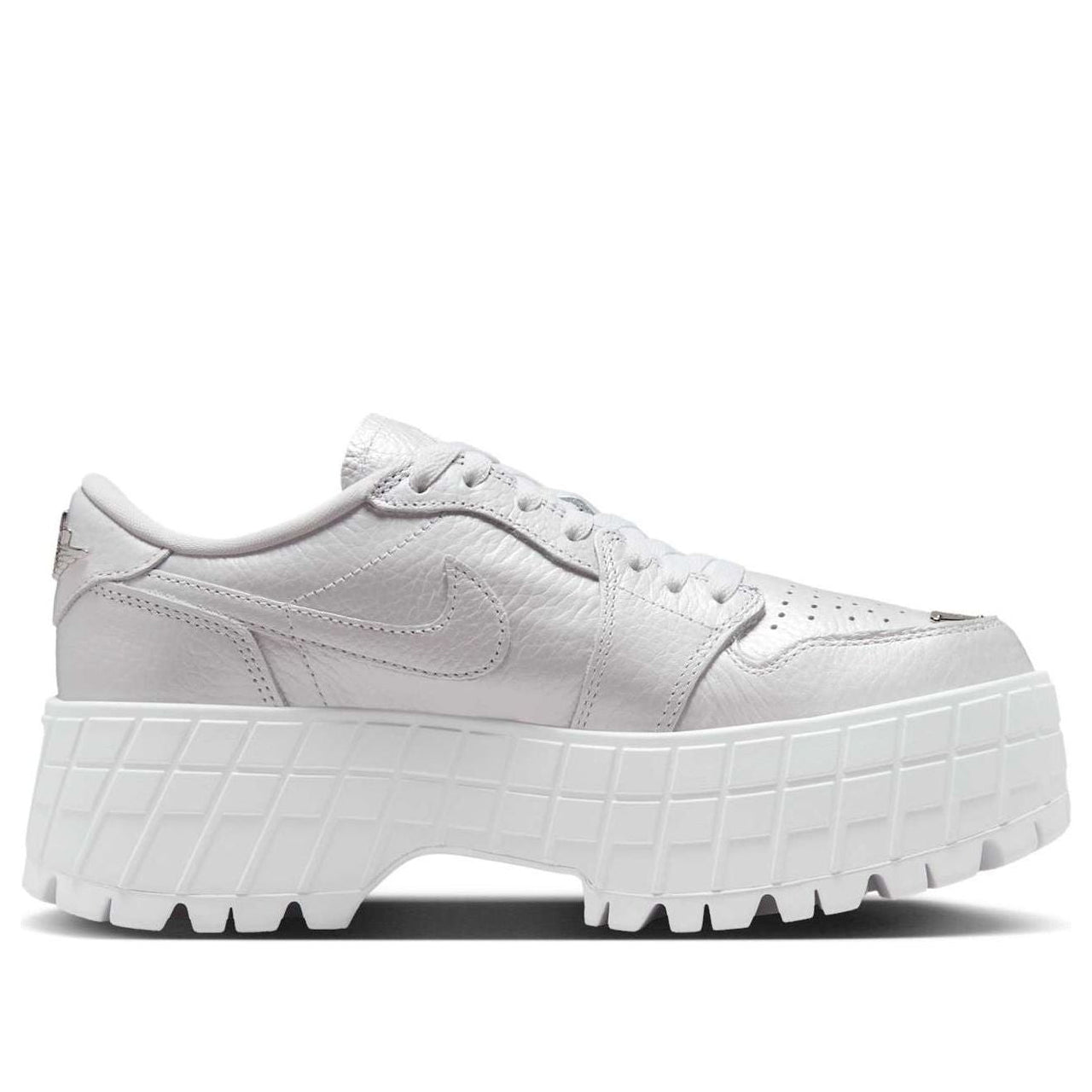 (WMNS) Air Jordan 1 Brooklyn Low 'White Metallic Silver' HF3184-100