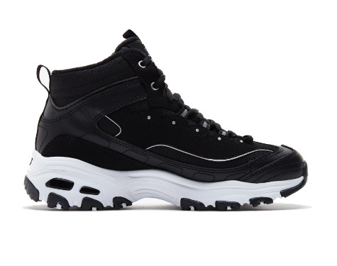 (WMNS) Skechers D'Lites 1.0 High 'Black' 66666250-BLK