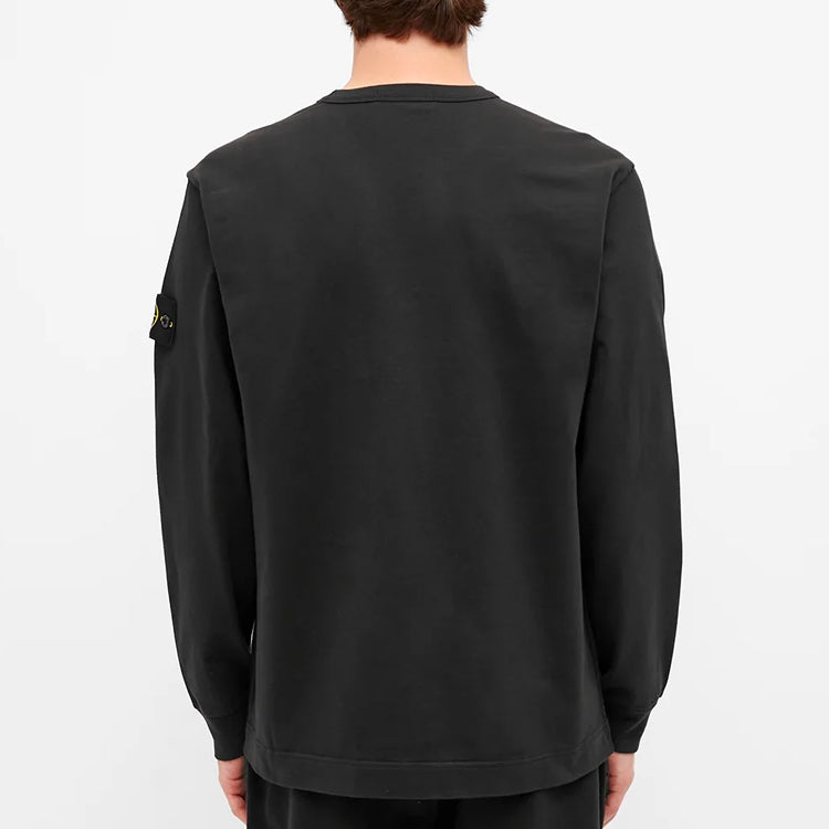 STONE ISLAND Garment Dyed Lightweight Crew Sweatshirt 'Black' 731564450-V0029