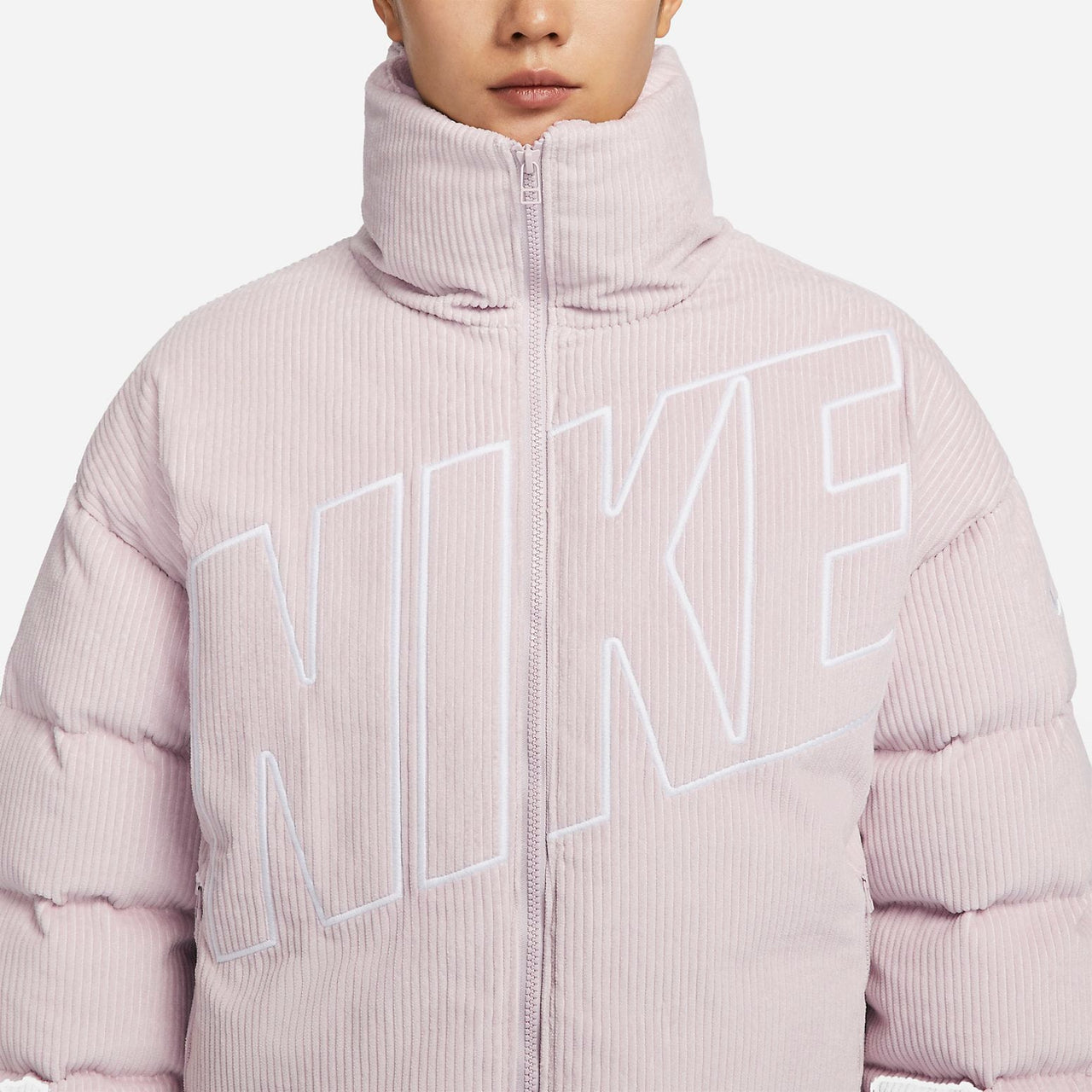 (WMNS) Nike Sportswear Essential Therma-FIT Oversized Corduroy Puffer 'Purple Grey' FD8214-019