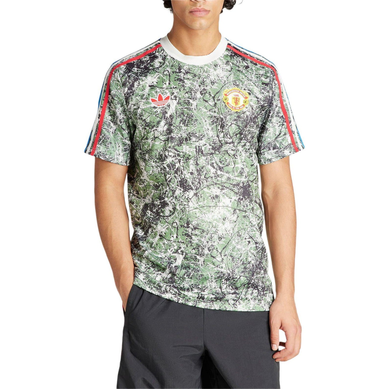adidas Manchester United Stone Roses Originals Icon Jersey Asia Sizing 'Green' IM8270