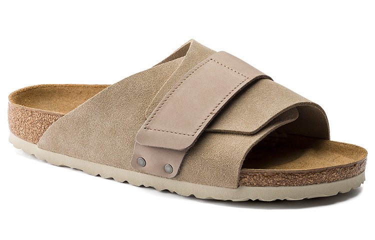Birkenstock Kyoto Nubuck-Suede Leather Sandals 'Taupe' 1015572