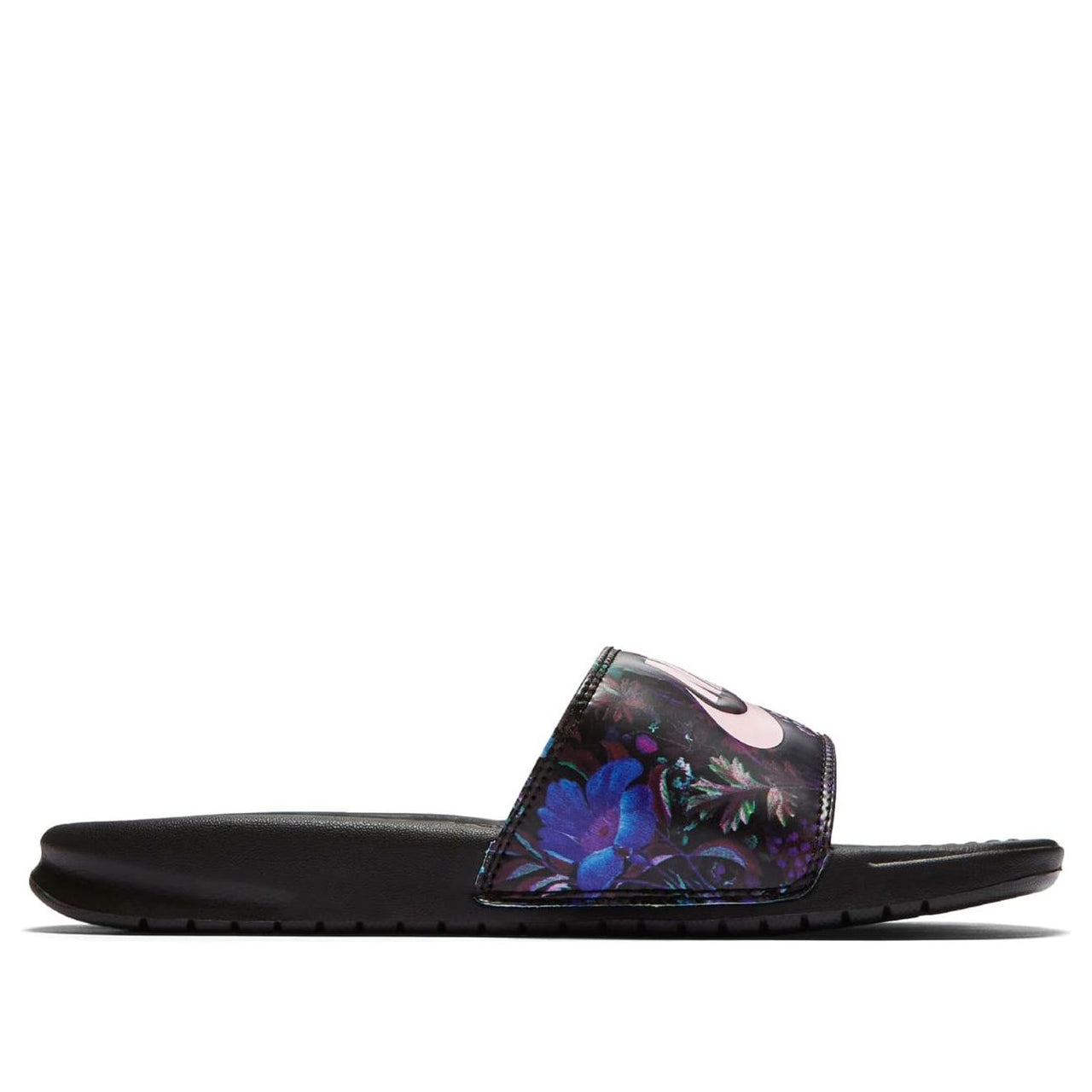 (WMNS) Nike Benassi JDI Print Floral (W) 'Black Purple' 618919-009