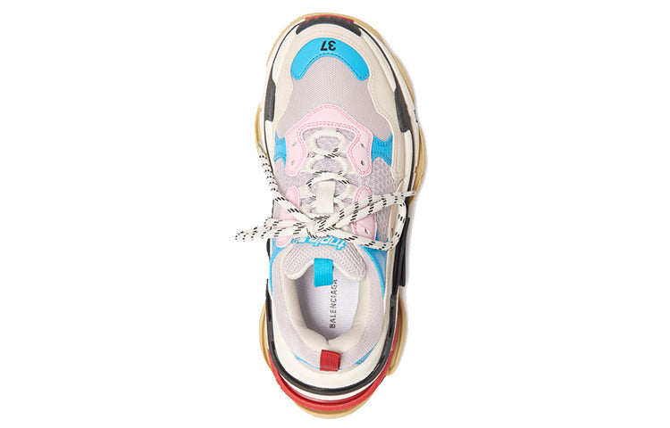 (WMNS) Balenciaga Triple S 'White Blue Pink' 2019 524039W09OH4196