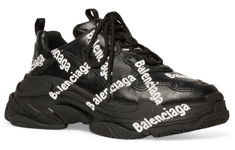 Balenciaga Triple S Logotype Sneakers 'Black' 536737W2FAB1090