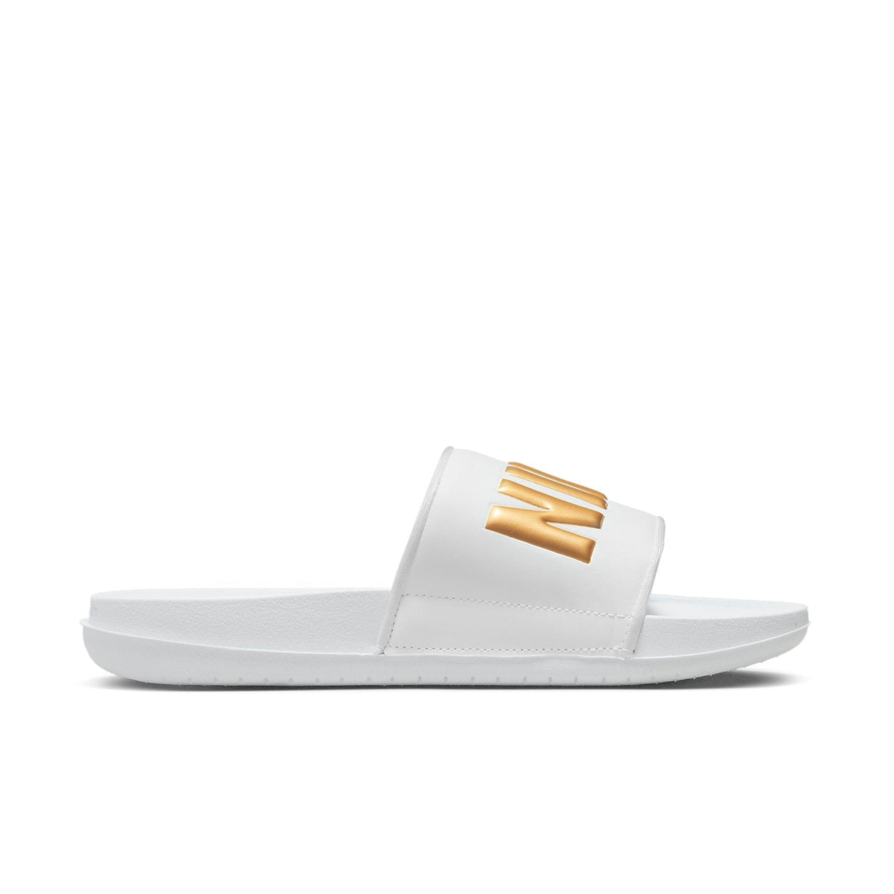 (WMNS) Nike Offcourt Slide 'White Metallic Gold' BQ4632-106