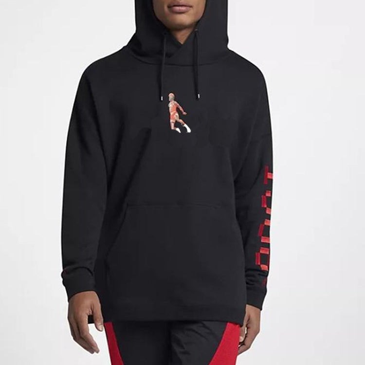 Air Jordan Logo Hoodie 'Black Red' AJ0431-010