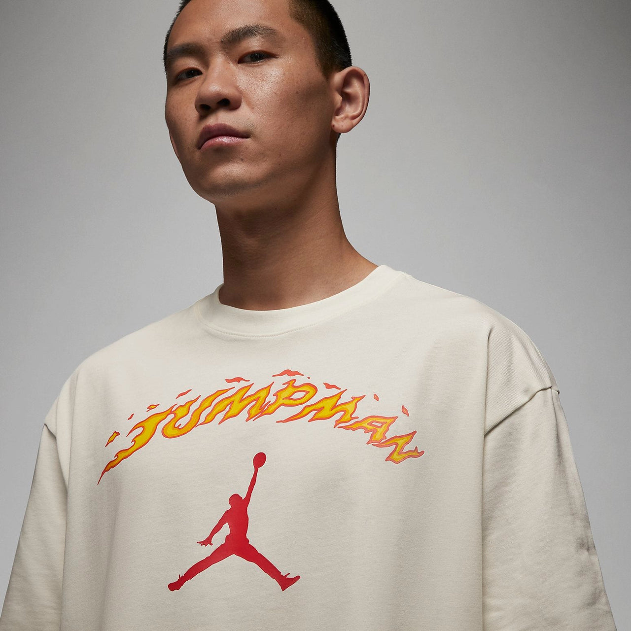 Air Jordan Fire Jumpman Logo T-Shirt 'White' FJ7685-133