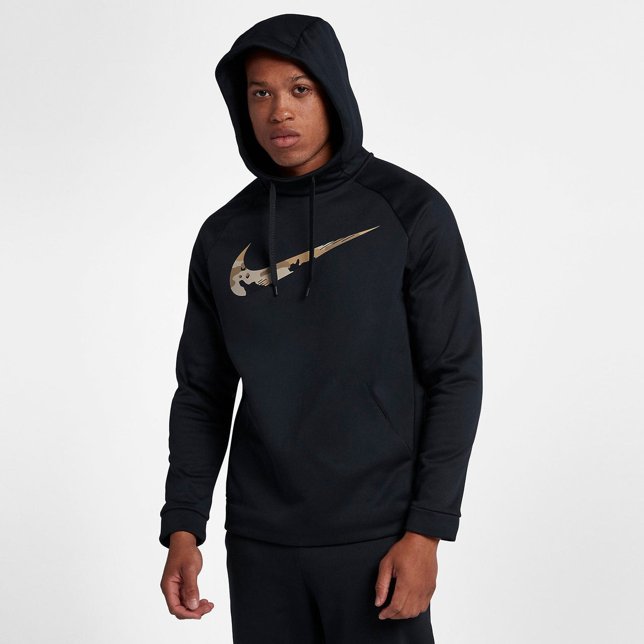 Nike Therma Camo Logo Hoodie 'Black' AR3114-010