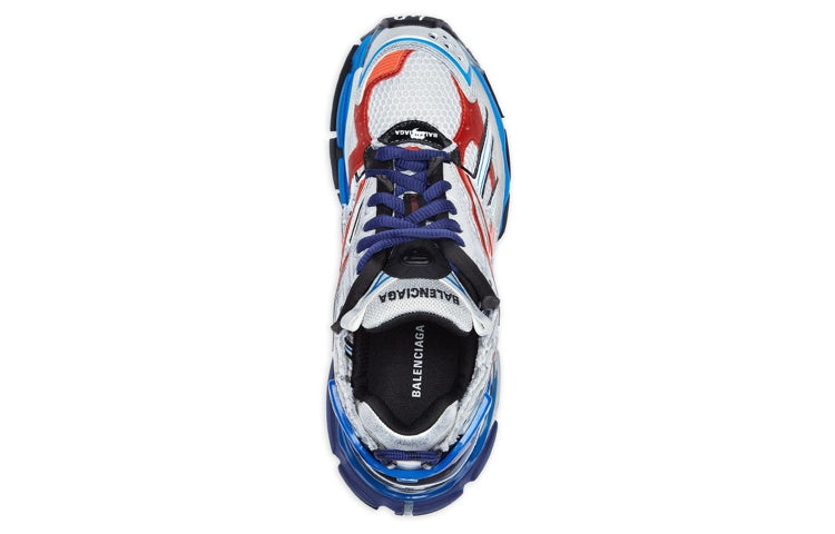 Balenciaga Runner Sneakers 'Grey Blue Red Mesh and Nylon' 677403W3RB61264