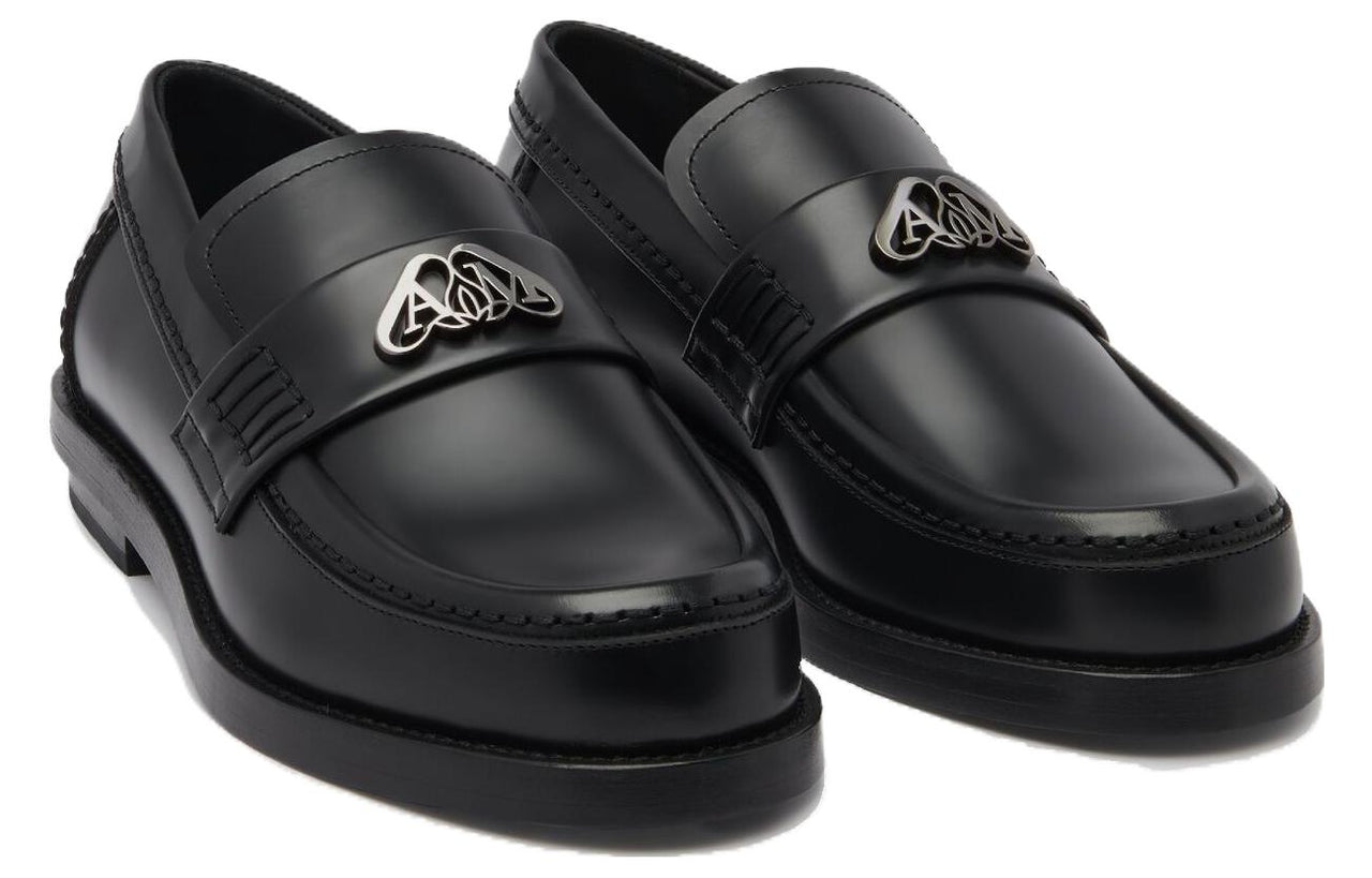 (WMNS) Alexander McQueen Seal Loafer 'Black Gun Metal 783218WIES31081