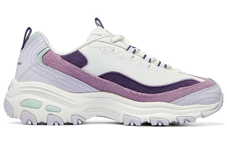 (WMNS) Skechers D'Lites 1.0 Shoes 'White Purple Lilac' 896276-PRMT