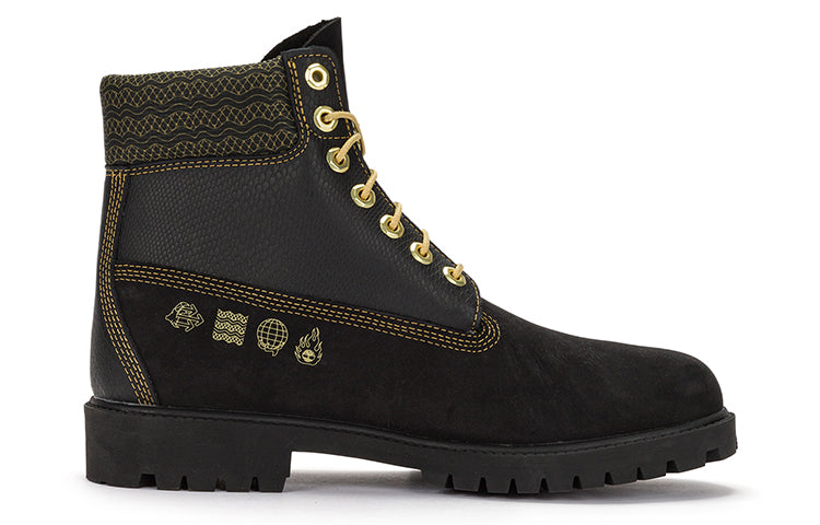 (WMNS) Timberland Lunar New Year 6 Inch Lace Up Boots 'Black Nubuck' A28MBW