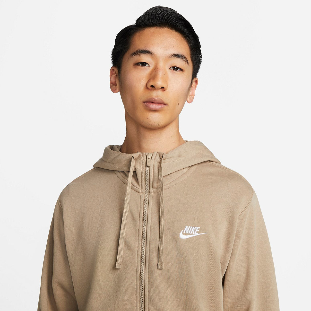 Nike NSW Club Full Zip Hoodie 'Tan' BV2649-247