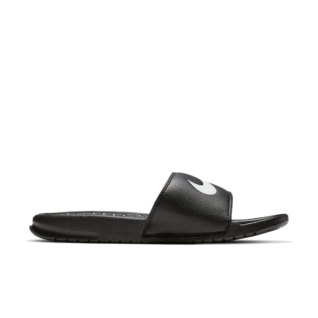 (WMNS) Nike Benassi Swoosh Fashion Black White Slippers 'Black White' 312432-010
