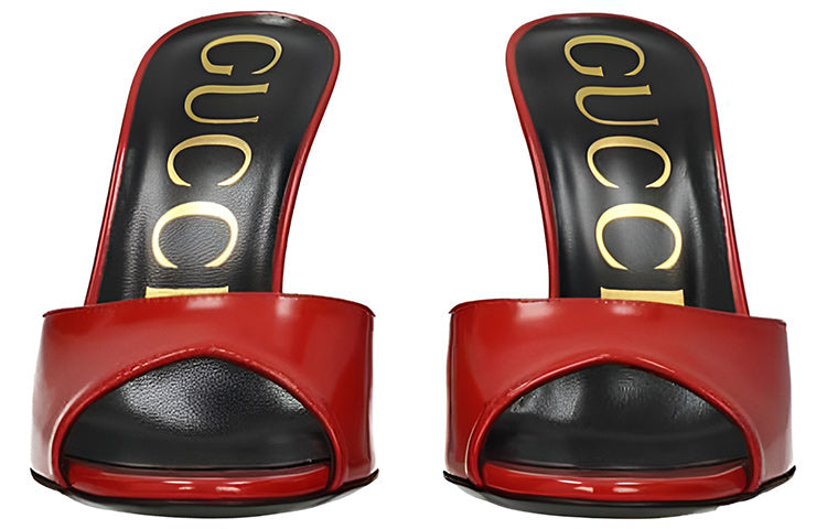 (WMNS) Gucci Slip On Stiletto Heeled Slides 'Red' 593389-CLG00-6634