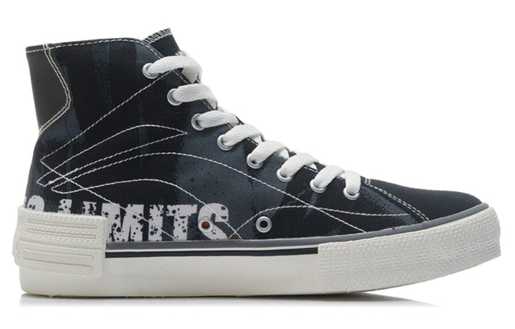 (WMNS) Li-Ning Lifestyle High Top Skate Shoes 'Black White' AETR002-1