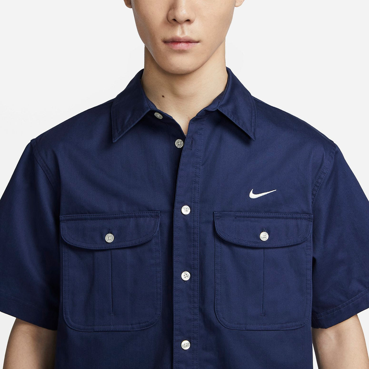 Nike SB Short-sleeve Woven Skate Button Down 'Blue' DV9076-410