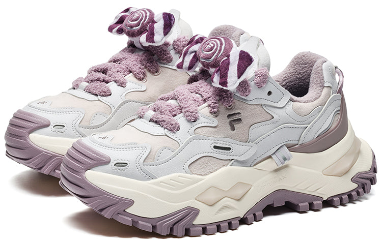 (WMNS) FILA FUSION Bianco Fashion Sneakers 'White Purple' T12W241121FLL