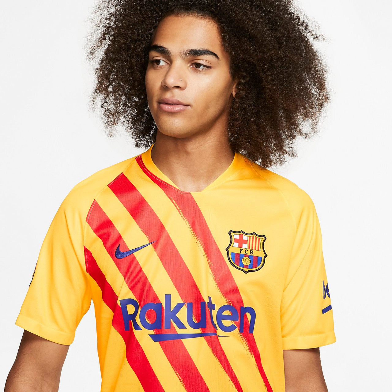 Nike FC Barcelona El Classico Stadium Mens Soccer Jersey 19/20 'Gold' CT2527-727