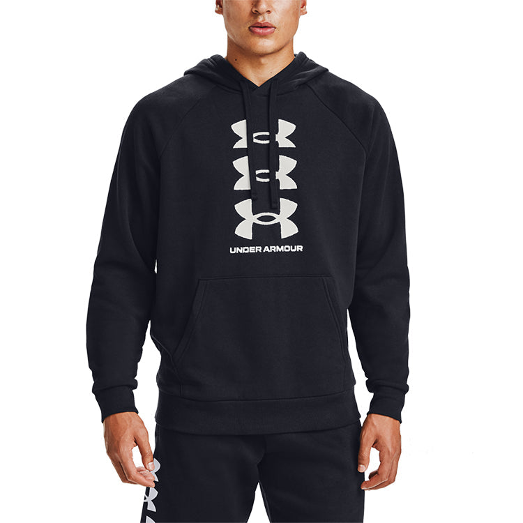 Under Armour Rival Fleece Multilogo Logo Hoodie 'Black' 1357094-001