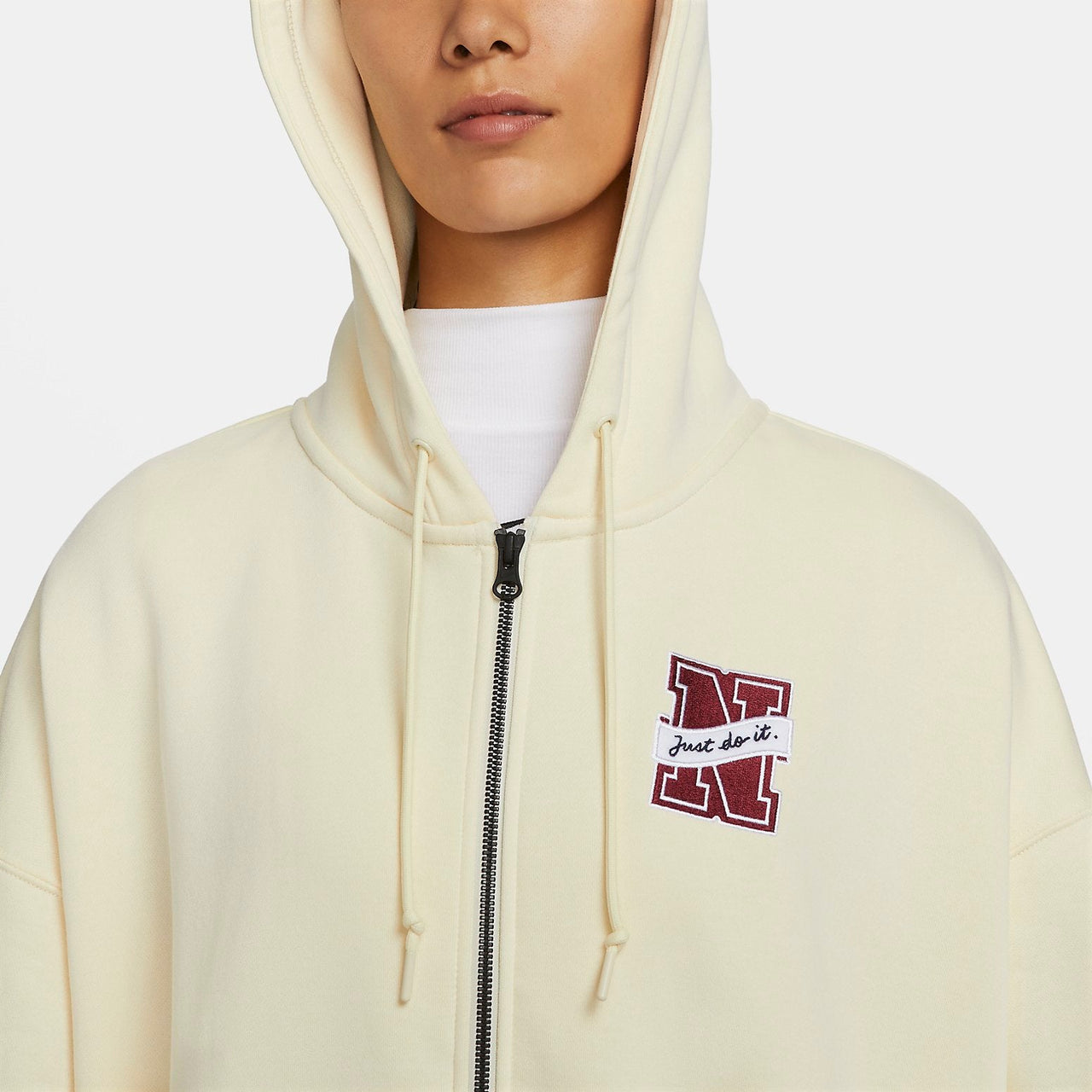 (WMNS) Nike Sportswear Essential Fleece Jacket 'Beige' FV8445-113