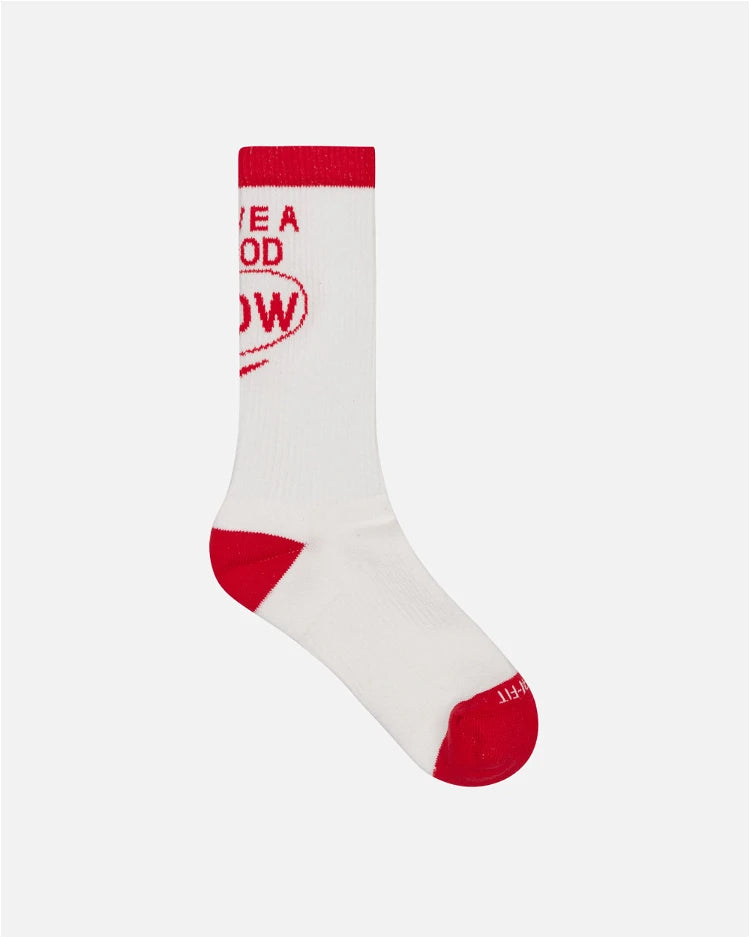 Nike Everyday Plus Cushioned Crew Socks 'White Red' DQ7709-100
