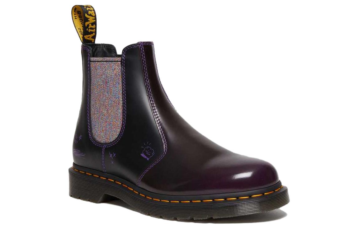 (WMNS) Dr. Martens x BT21 2976 Leather Chelsea Boots 'Purple Black' 30892511