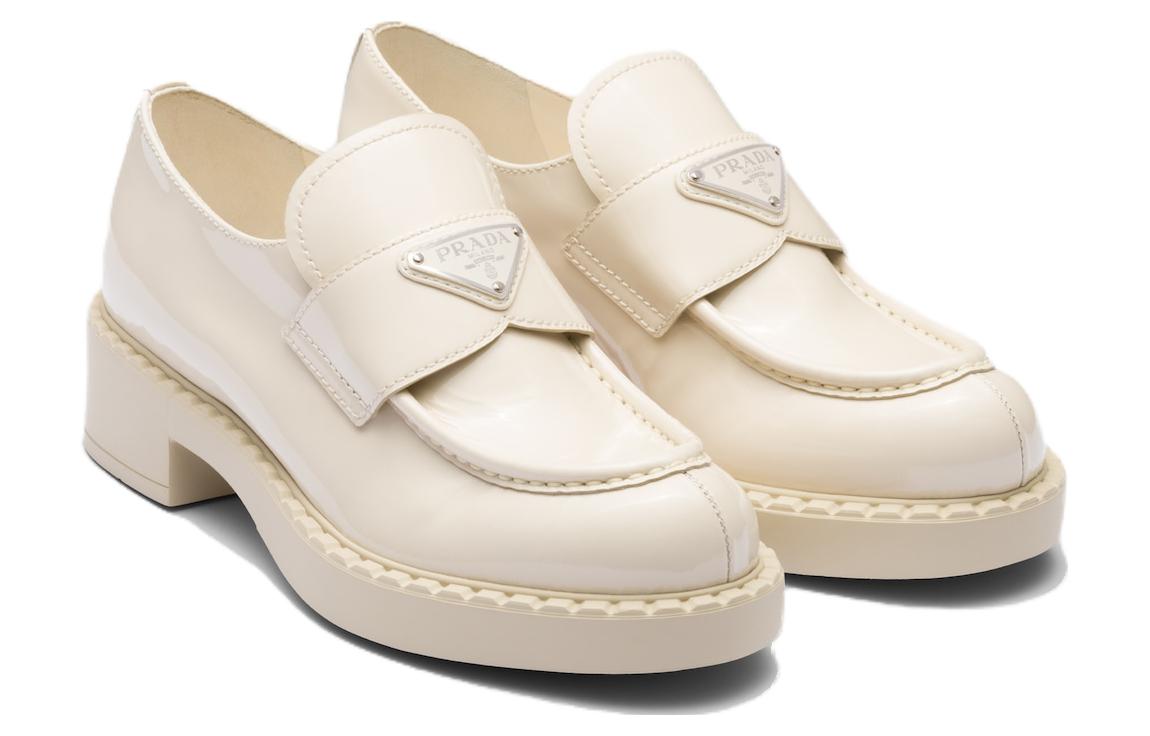 (WMNS) PRADA Chocolate Patent Leather Loafers 'Ivory' 1D246M_JHR_F0304_F_B050