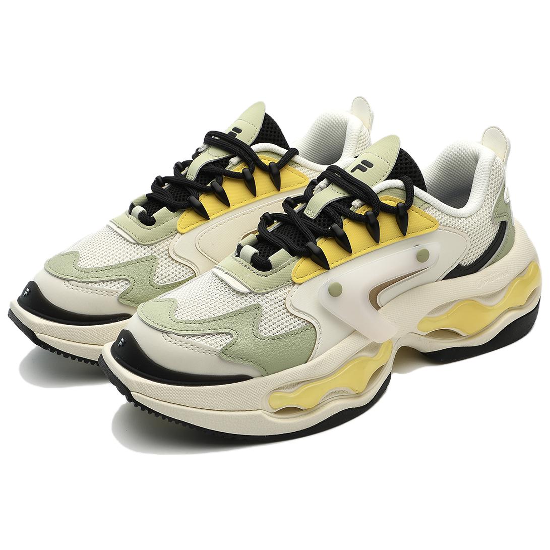 (WMNS) FILA FUSION NEBULA Sneakers 'White Yellow Green' T12W331105FAG