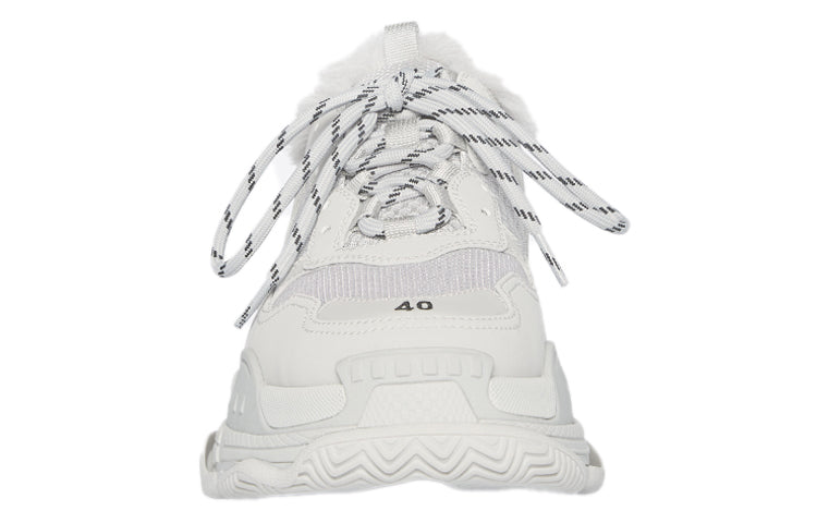 (WMNS) Balenciaga Triple S Sneaker 'Faux Fur - Grey' 668562W3CQ51210