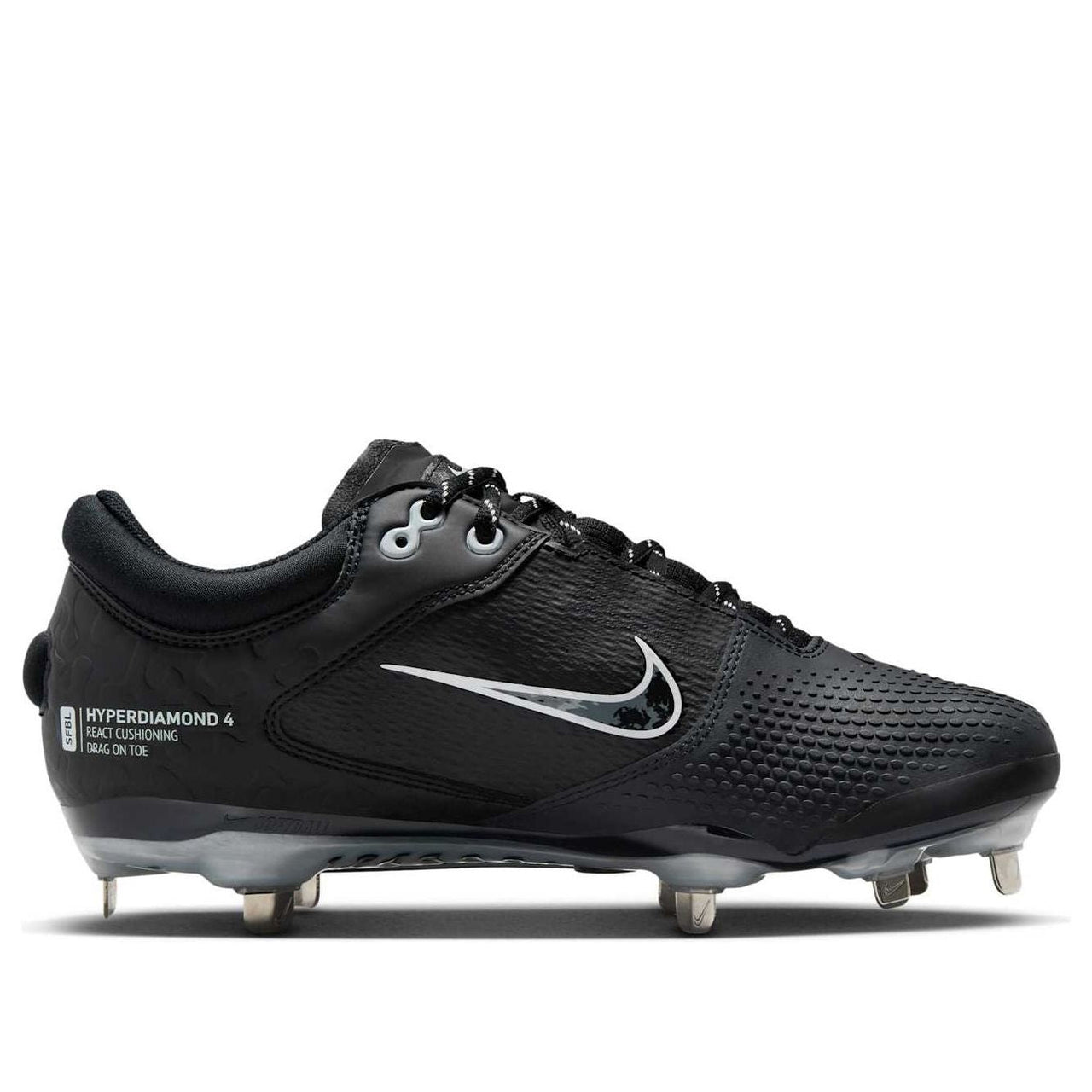 (WMNS) Nike Hyperdiamond 4 Elite 'Black Iron Grey Pure Platinum' FZ0923-001