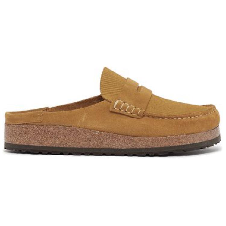 Birkenstock Naples Suede Leather 'Corduroy Cork Brown' 1025472
