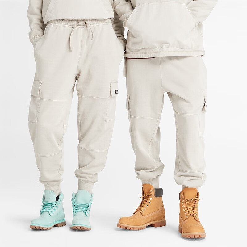 Timberland Mixed Media Garment Dye Sweatpants 'White' A6JT5-CY2