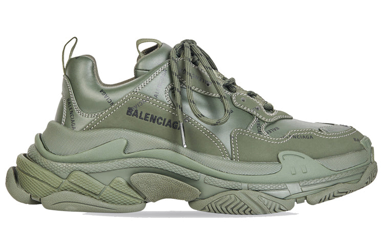 Balenciaga Triple S 'Allover Logo - Dark Green' 536737W2FA13510