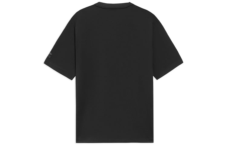 Li-Ning Sports Living Series Logo Printing Sports Round Neck Short Sleeve T-Shirt 'Black' AHSS873-1