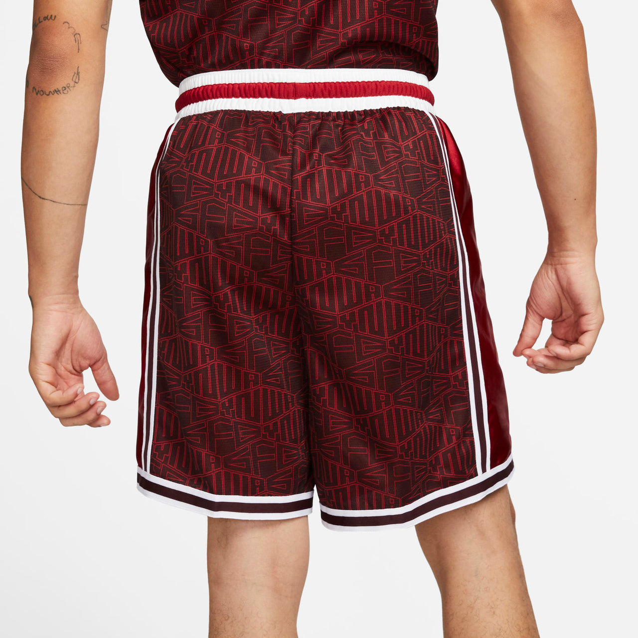 Nike LeBron x Liverpool F.C. DNA+ 8" Basketball Shorts 'Burgundy' DX0144-652