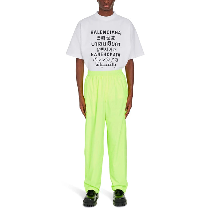 Men's Balenciaga SS21 Word Short Sleeve White 641613TJVI59040