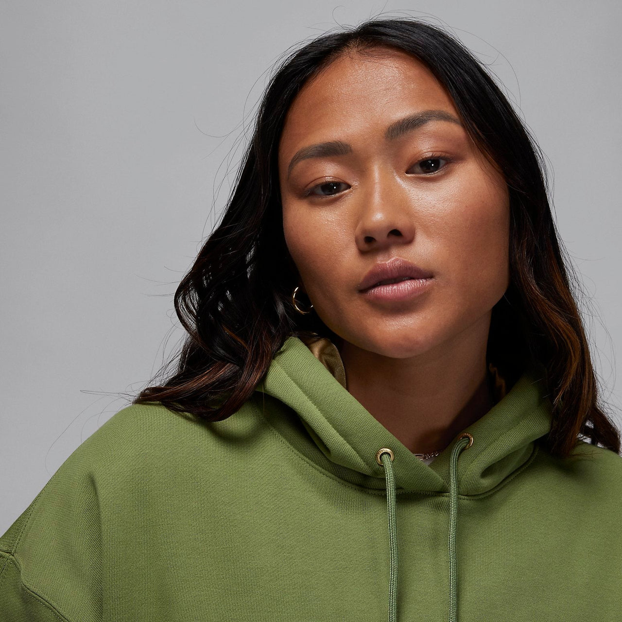 (WMNS) Air Jordan Flight Fleece Pullover Hoodie 'Sky J Light Olive' FB5111-340
