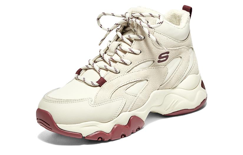 (WMNS) Skechers D'lites 3.0 'White Burgundy' 167595-BURG