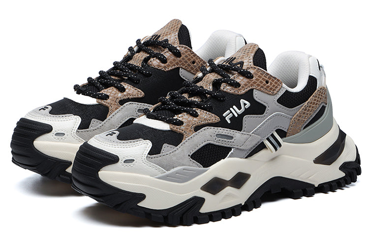 (WMNS) FILA FUSION Bianco Fashion Sneakers 'Grey Black' T12W145225FBD
