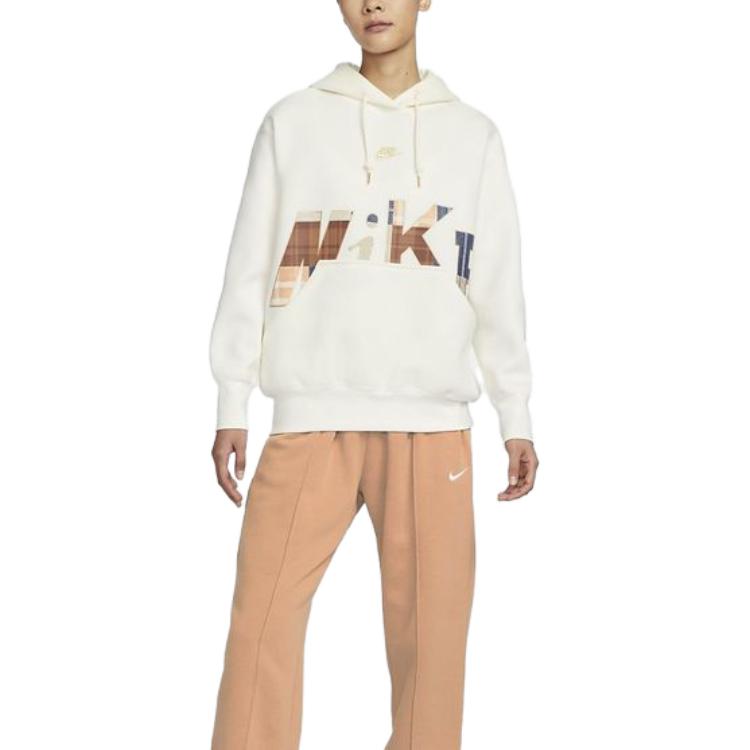 (WMNS) Nike Sportswear Fleece Pullover Hoodie 'Ivory white' FV3977-133