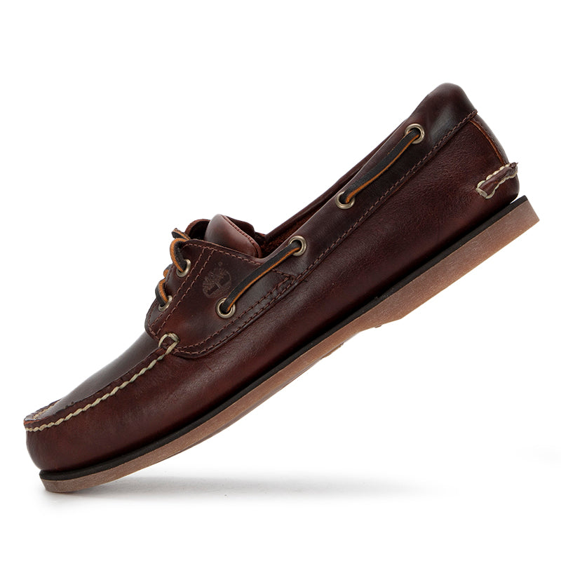 Timberland 3-Eye Lug Handsewn Boat Shoe 'Dark Brown' 25077214