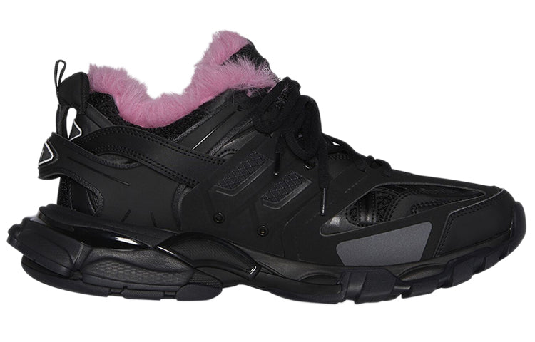 (WMNS) Balenciaga Track Sneakers 'Black Fake Fur Pink' 668555W3CQ61050