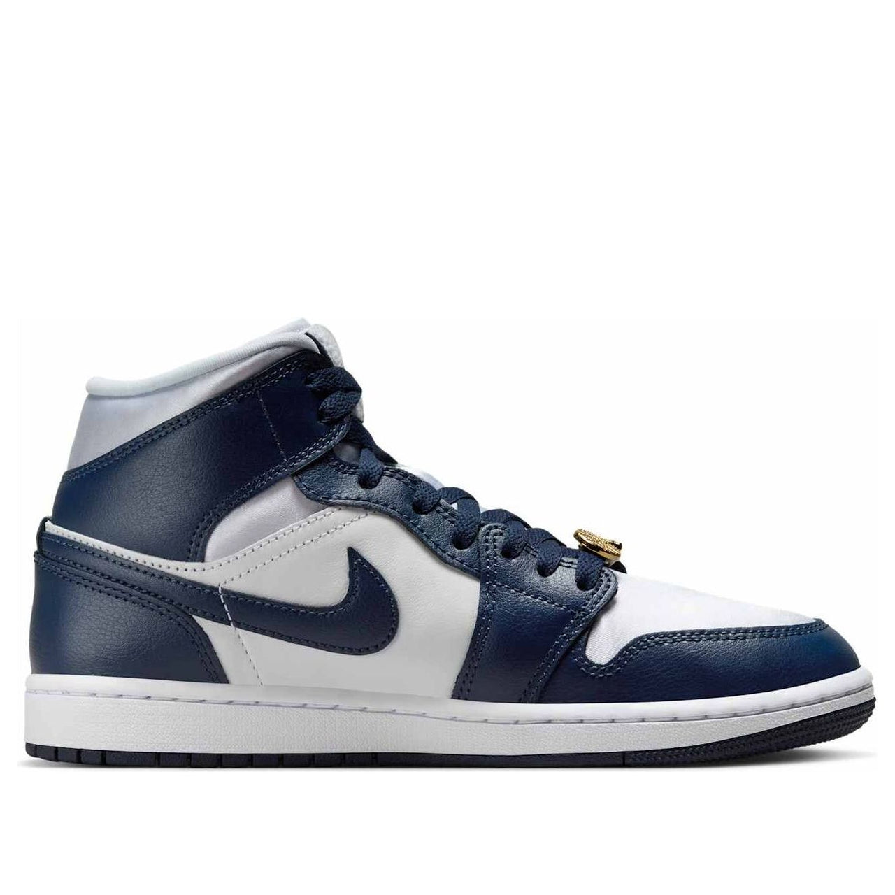 (WMNS) Air Jordan 1 Mid SE 'Football Grey White Midnight Navy' FZ8777-044