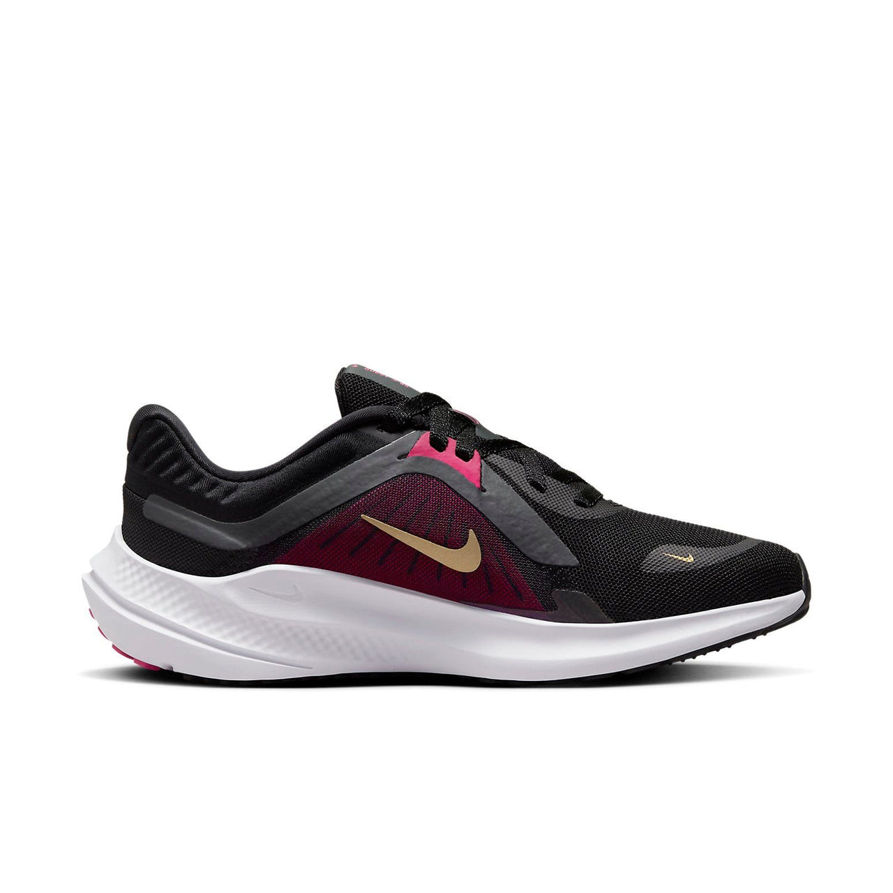 (WMNS) Nike Quest 5 'Black Dark Smoke Grey Fireberry Metallic Gold' DD9291-009